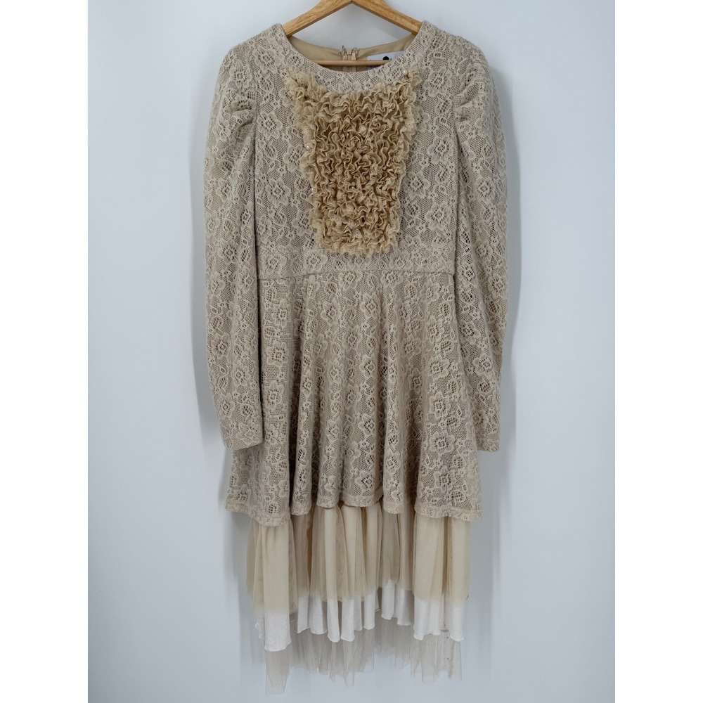 Dainty Jewells Cottagecore Prairie Dress Womens Large Lace Ruffle Tulle Modest